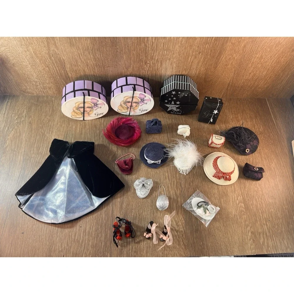 Large Lot Of Ashton Drake Gene Doll Accessories, Stands, Etc